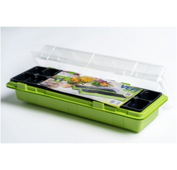 Vefi Miniszklarenki win duo ms1 47x16cm z 18 doniczkami zielone